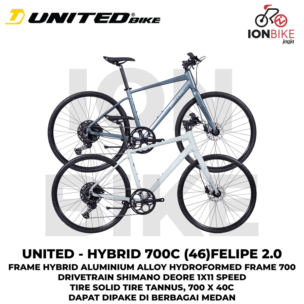 Sepeda Hybrid 700C United Felipe 2.0 700 Cyclocross Gravel Touring Terbaru 11 Speed 700 C Felipe 1.0