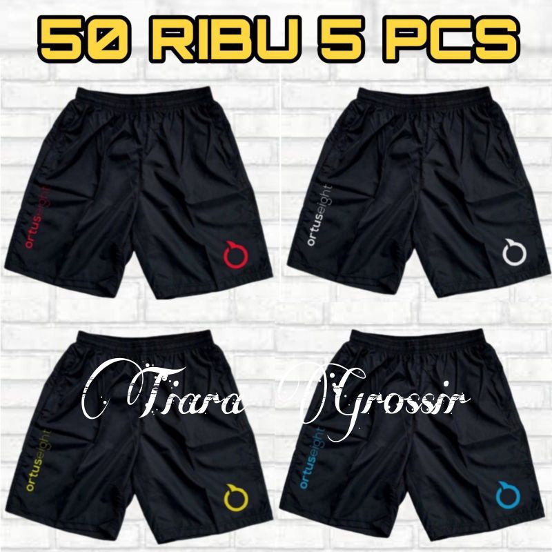 PROMO HEBOH 50RIBU DAPAT 5PCS Celana Pendek Sport Pria Wanita Ortus Kolor Training Boxer Termurah 50