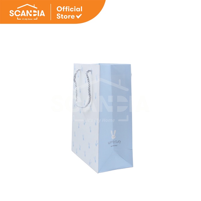 

SCANDIA Paper bag Baby Gift Bag 25x33x12 Cm Med White Rabbit (SC0464)