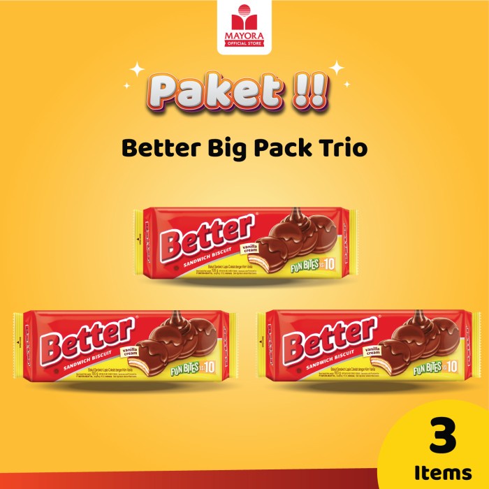 

[KUALITAS TERBAIK] Biskuit Better Big Pack Trio