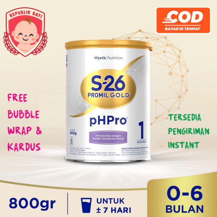 S26 S-26 Promil Gold PHPRO 1 PH PRO 1 Tahap 1 (0-6 Bulan) 800gr Susu Bayi MURAH FREE DUS BUBBLE DUS