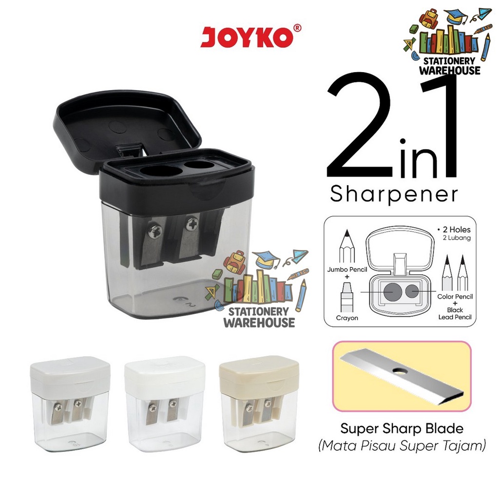 

Rautan Serutan Sharpener Joyko B-24AN 2 In 1