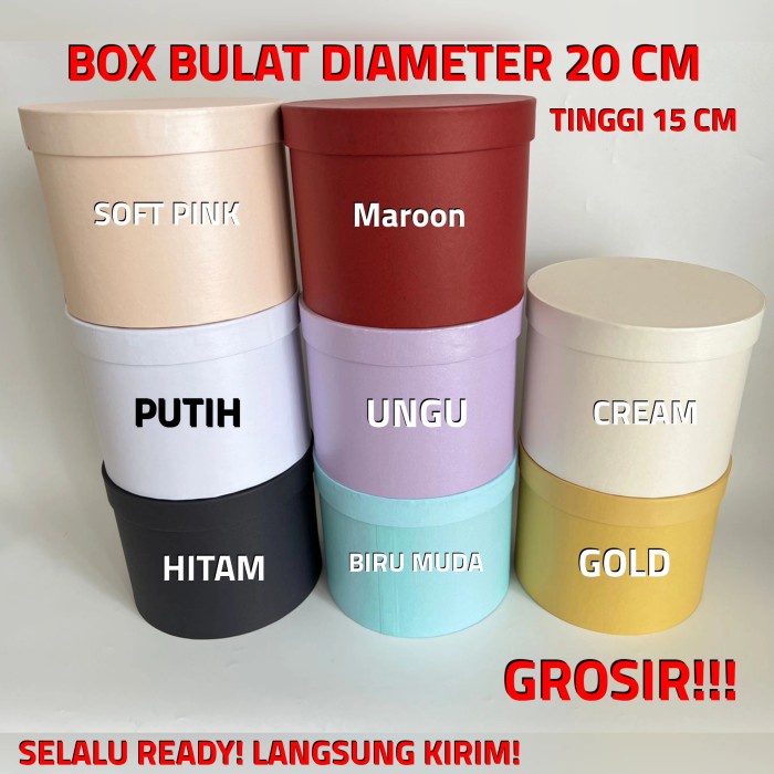 

HARDBOX D20 / BOX BUNGA DAN HADIAH / BOX BULAT - Putih