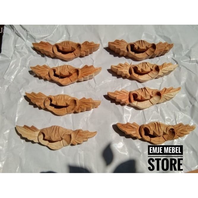 tarikan laci kayu gagang pintu jati ornamen ukir hiasan dinding murah