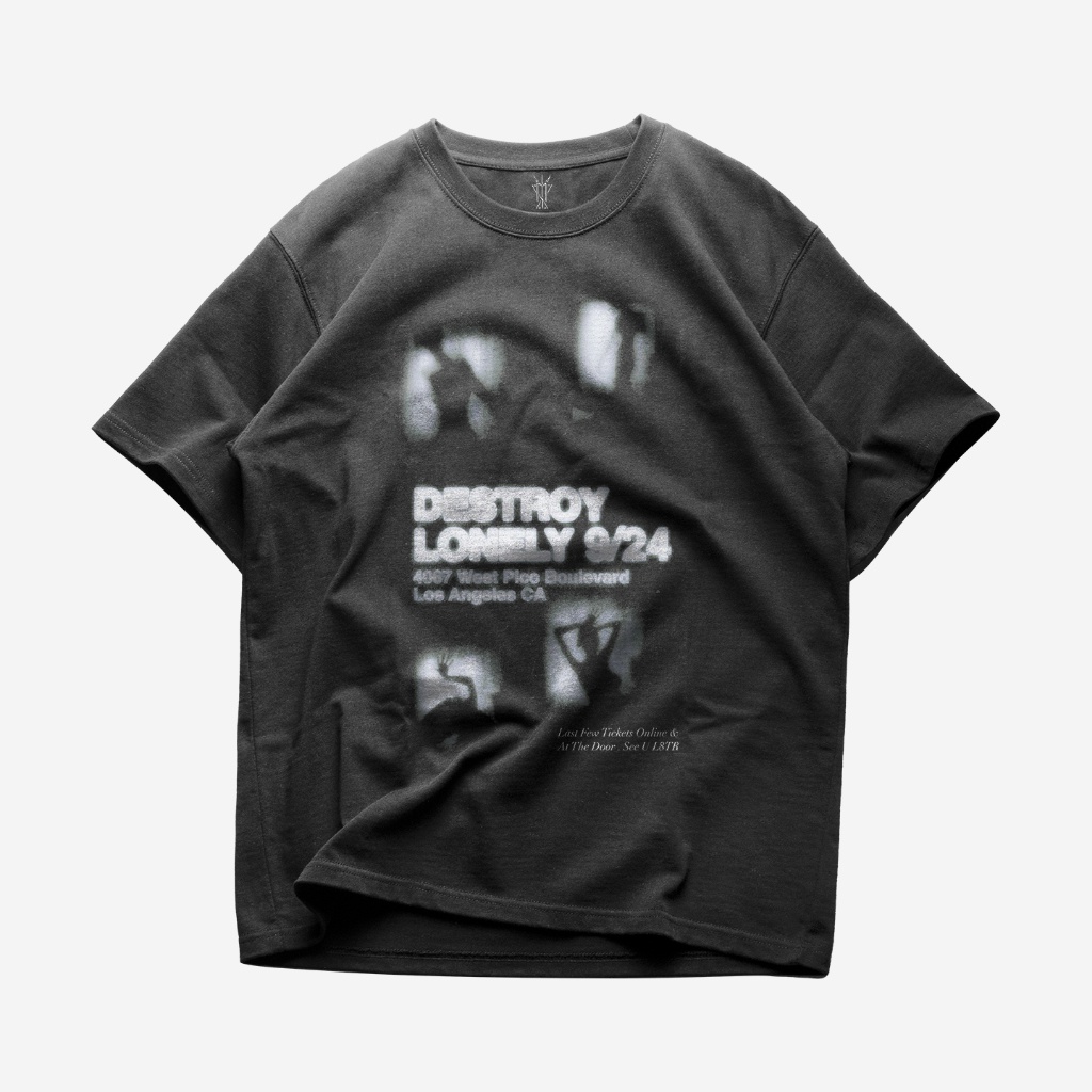 KAOS BAJU DESTROY LONELY 924 | RAP TEE | T-SHIRT OVERSIZE HITAM VINTAGE BOOTLEG | PRIA WANITA DEWASA