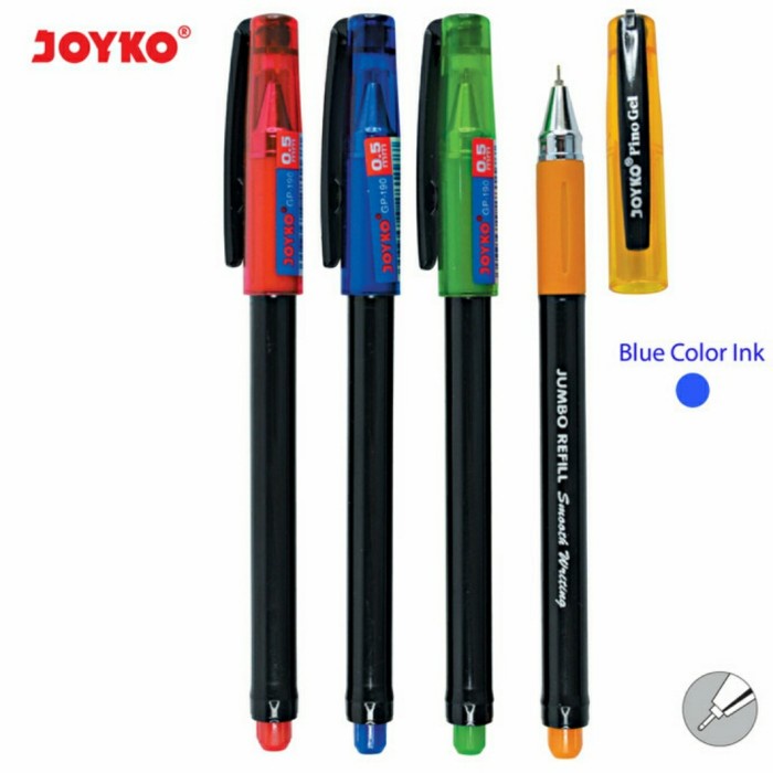 

Gelp Pen JOYKO Pino GP-190 0.5mm Biru (Satuan)