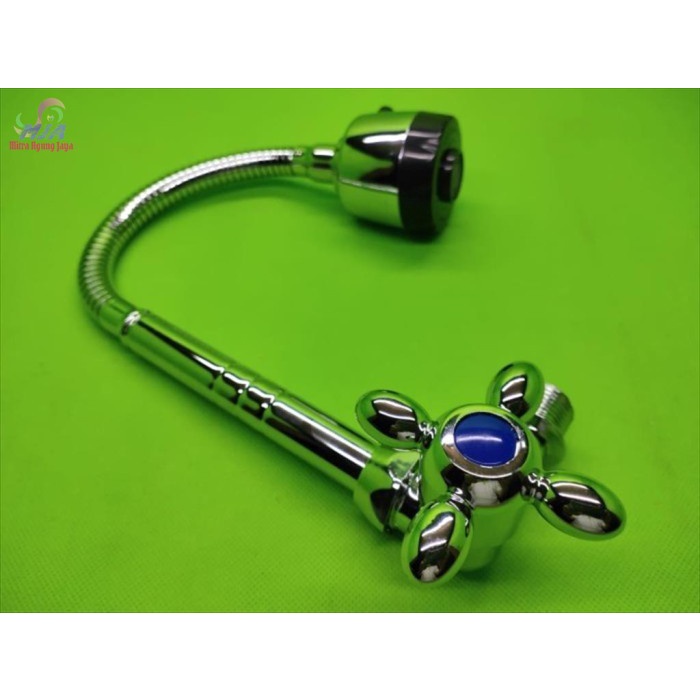 KRAN DAPUR LEHER ANGSA FLEXIBEL SINK KERAN AIR WASTAFEL ON OFF BALING MAJ Kran Angsa Fleksibel Besar