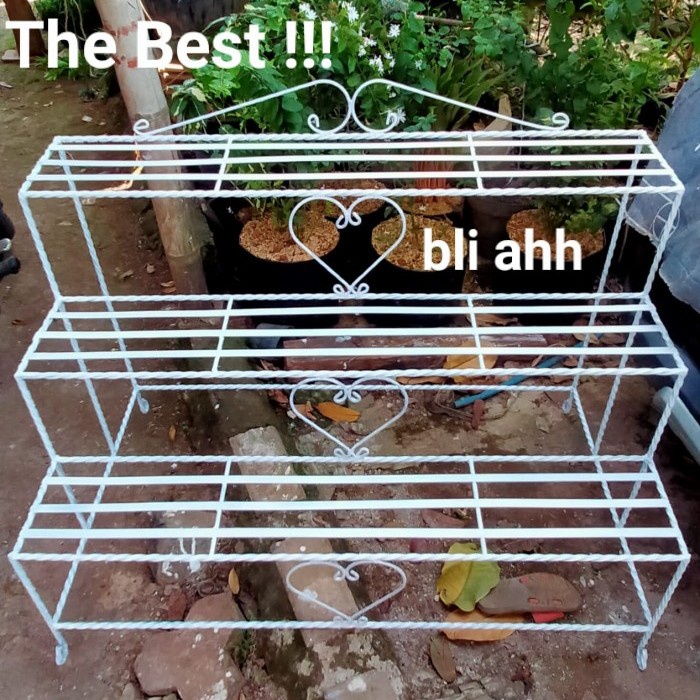 Rak Besi Pot Bunga 3 Susun Besar