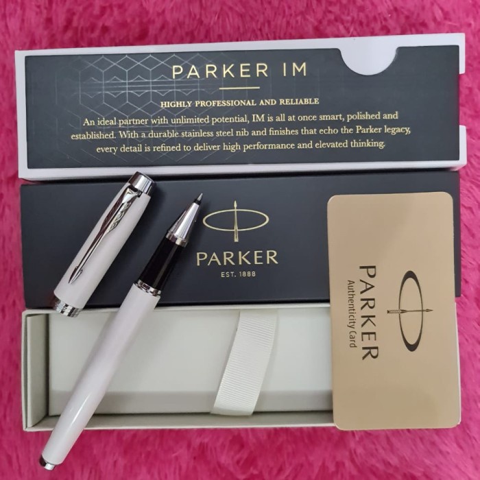 

LS81 Pulpen Parker IM New Roller Ball White Original ( Klip Silver )