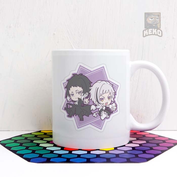 Gelas Hadiah | Mug Anime Bungo Stray Dogs Atsushi Nakajima Ryunosuke Akutagawa