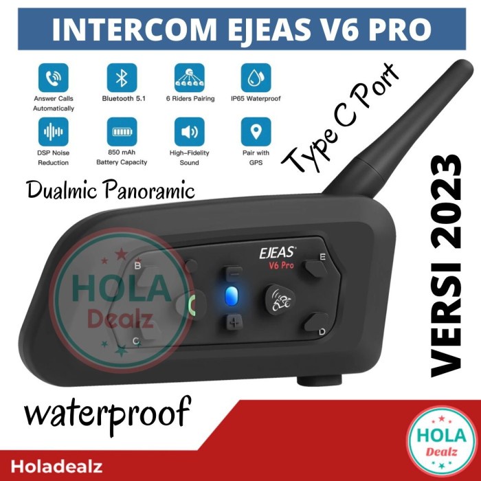 [Best Seller] INTERCOM V6 PRO EJEAS BLUETOOTH HELM INTERCOM HELMET VS BT S2 ORIGINAL
