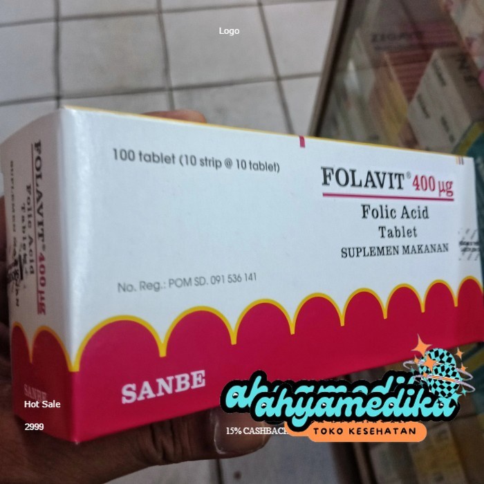 (BISA COD)- FOLAVIT 400ug ORIGINALE