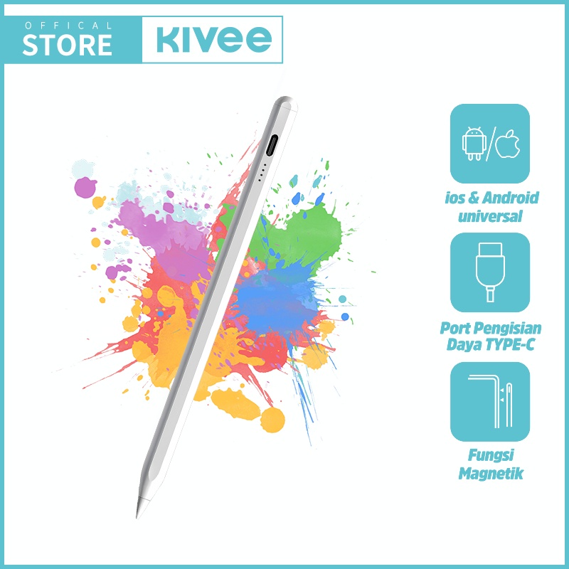 KIVEE Stylus Pen Universal for IOS Android Tablet Pen Dan Apel ipad