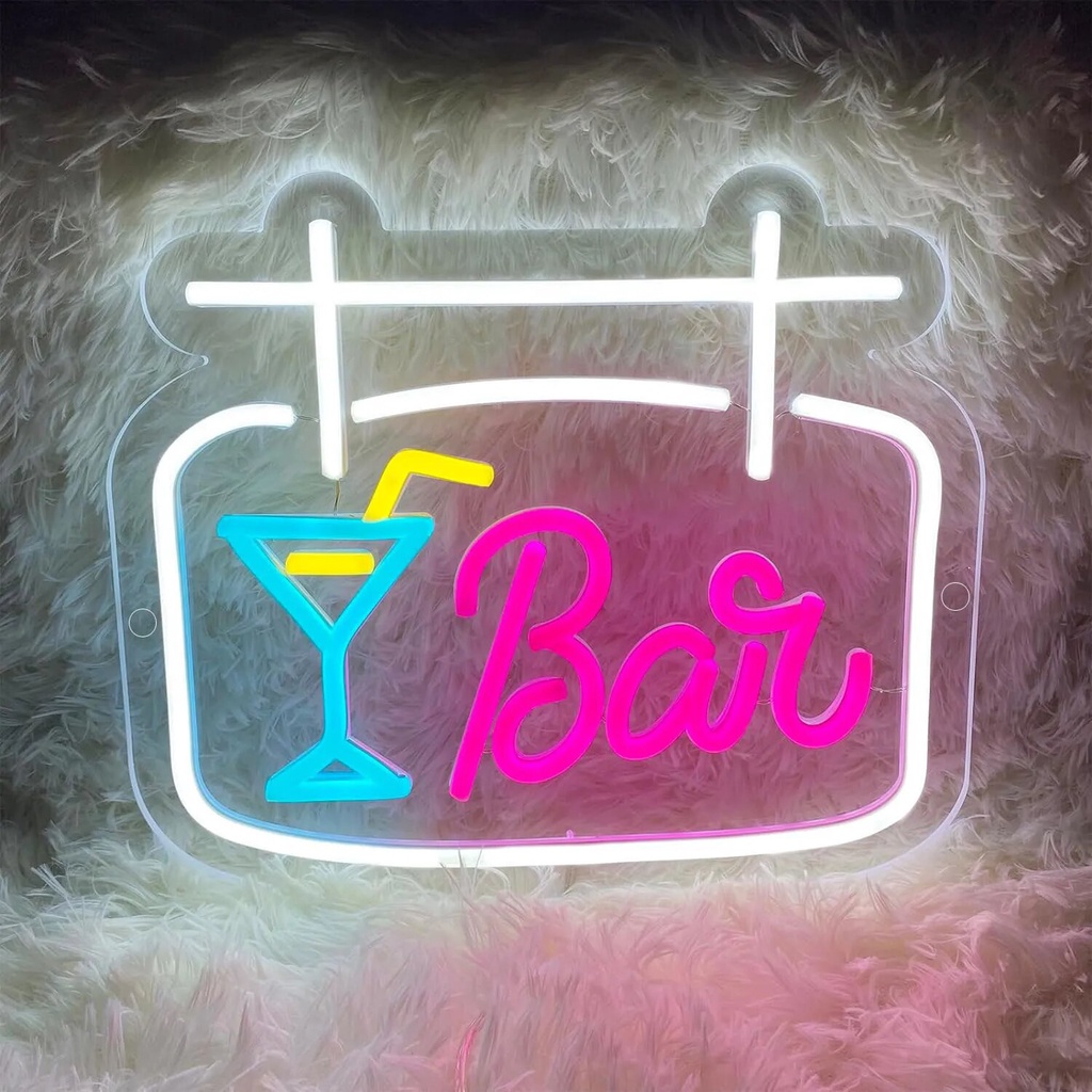 Bar Neon Sign Decoration for Home Bar Commercial Sign Neon Sign Wall Decoration, Creative LED Neon S