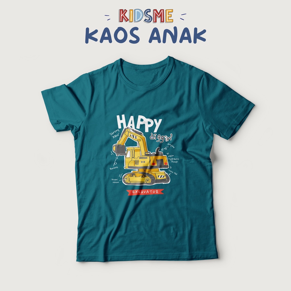 Kaos Anak T-shirt Anak Tema Excavator 1 Original By Kidsme
