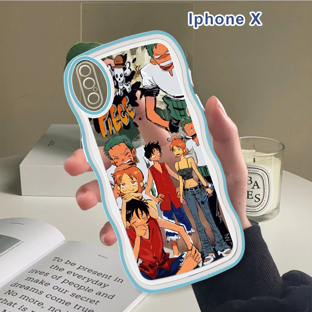Casing Untuk iPhone XS Max XR 7 8 Plus 6 6S X SE 2020 2022 Soft Case Cartoon OnePiece Luffy Shockpro