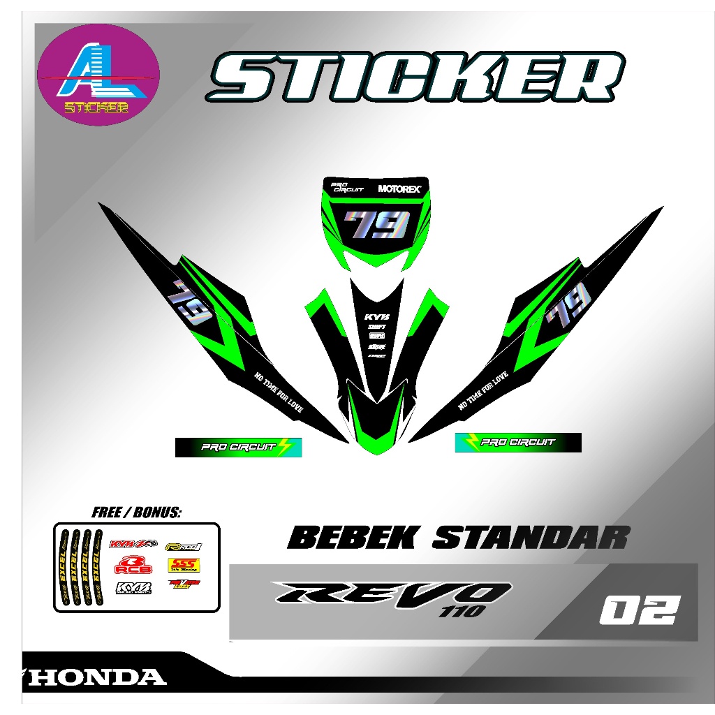 Sticker striping RBT REVO 110 REVO 110RBT VEGA BEBEK MODIF SUPERMOTO RBT semi fullbody new terbaru
