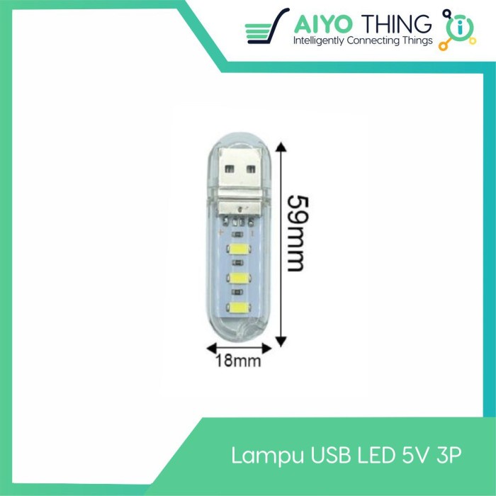 Lampu USB LED DC 5V Serbaguna 3 LED