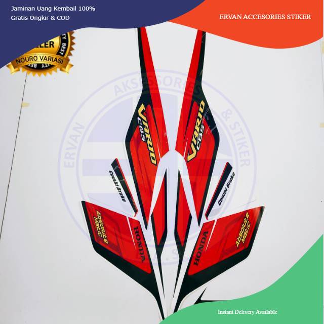 striping honda vario cbs 110 karbu 2009 putih standar stiker motor kualitas