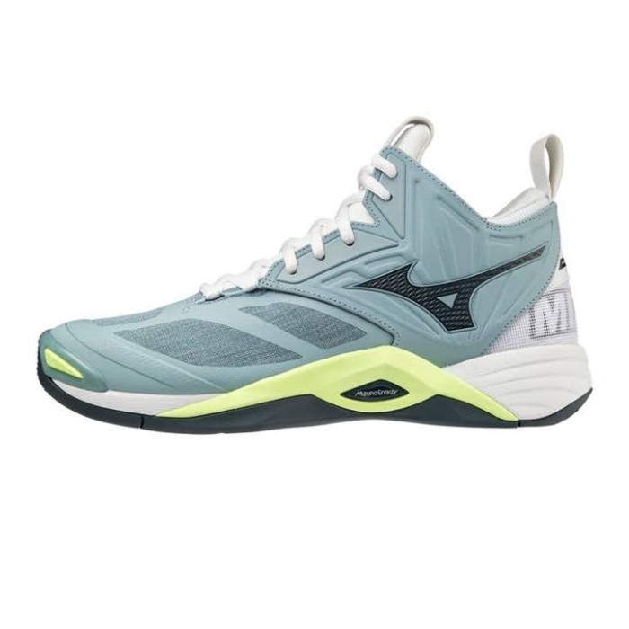 Terlaris ✨ -Sepatu Voli Mizuno Wave Momentum 2 Mid Super Premium - Red navy, 45