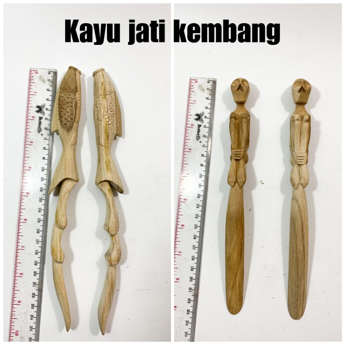Termurah Gagang joran kayu ukir wader ( kayu jati kembang ) home made - Tengkorak