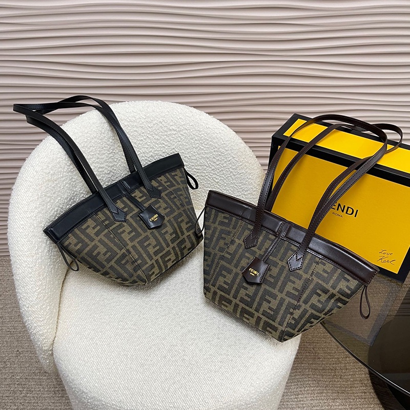 Original 2024 new Fendi New Origami Tote Bag Women's Fashion and Elegant Aging Water Bucket Bag
