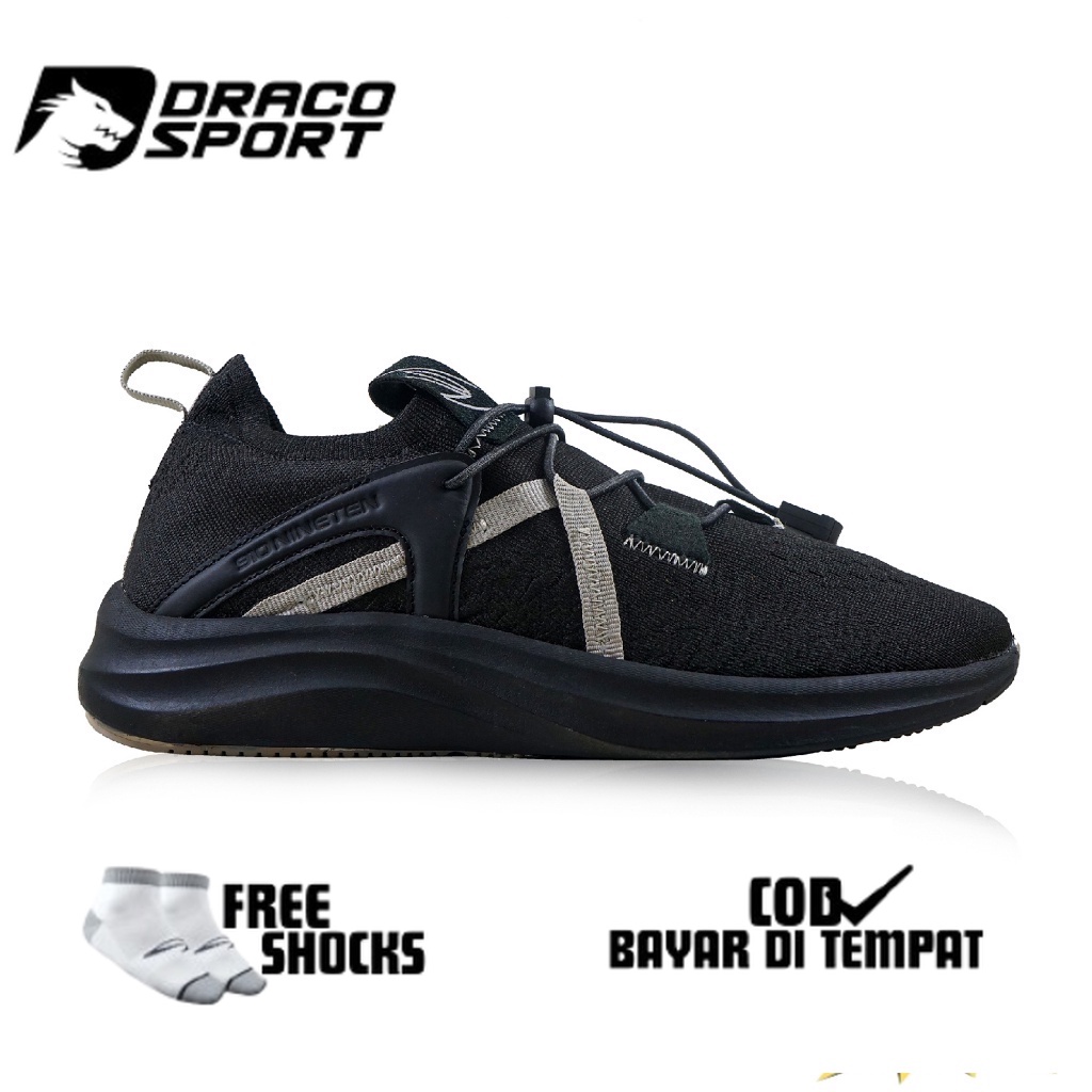 910 Nineten FUJI RCV Sepatu Lari - TRIPLE BLACK
