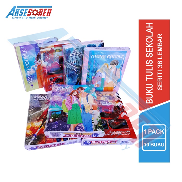 

Aksesoren Buku Tulis Sekolah Seriti 1 Pack [10 Buku/ 38 Lembar] / Buku Tulis Catatan Kwarto Pendek / Catatan Tugas Notebook