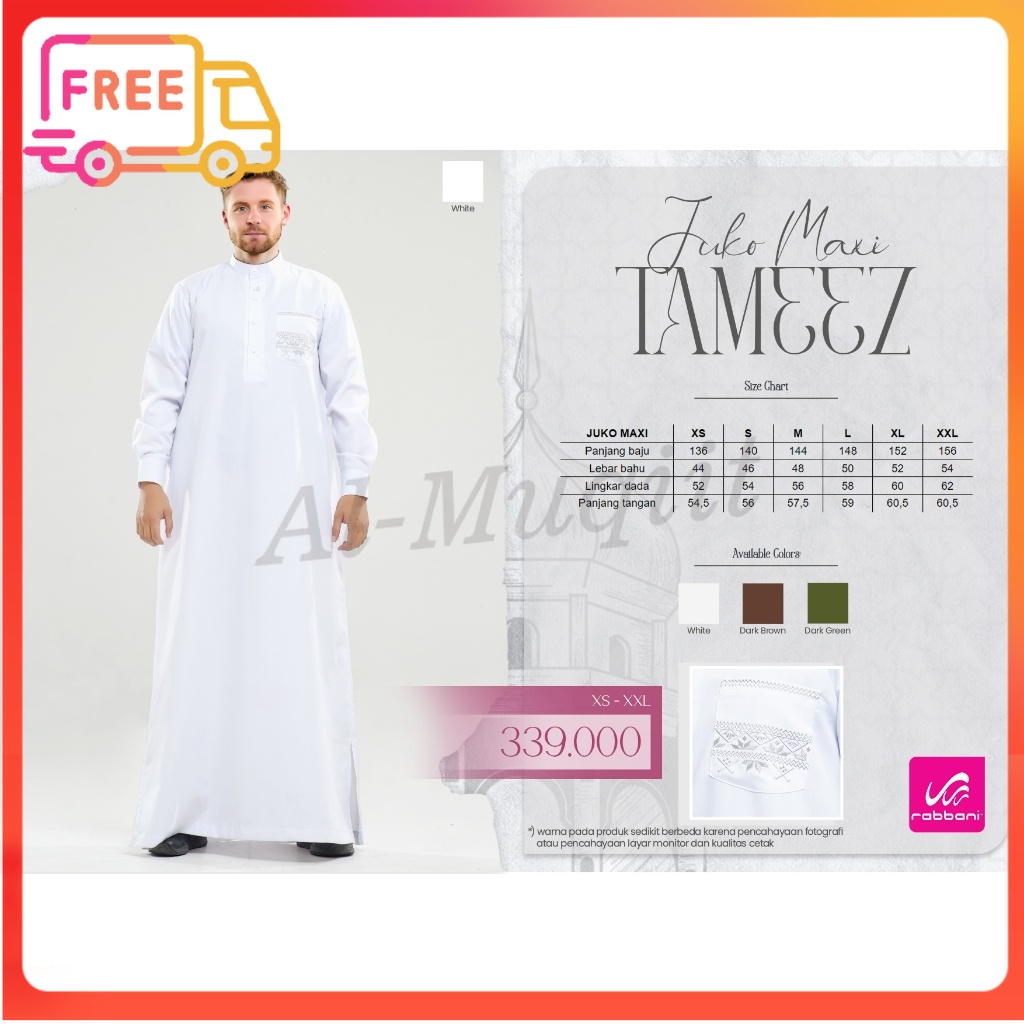 DISKON RABBANI - Juko Maxi Tameez Rabbani | jubah koko rabbani | jubah koko Al-Muqiit.Shop