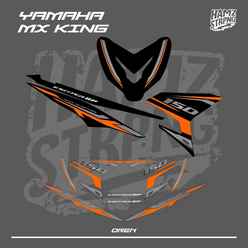 Striping Transparan MX KING 150 Exciter GP Apocalypse Motorcycle