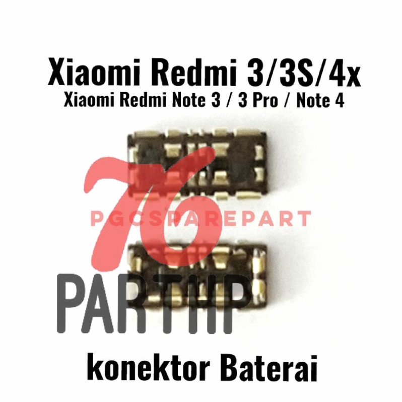 NEW Original Connector Konektor Baterai Xiaomi Redmi 3 3s 4x Note 3 Note 3 Pro Note 4