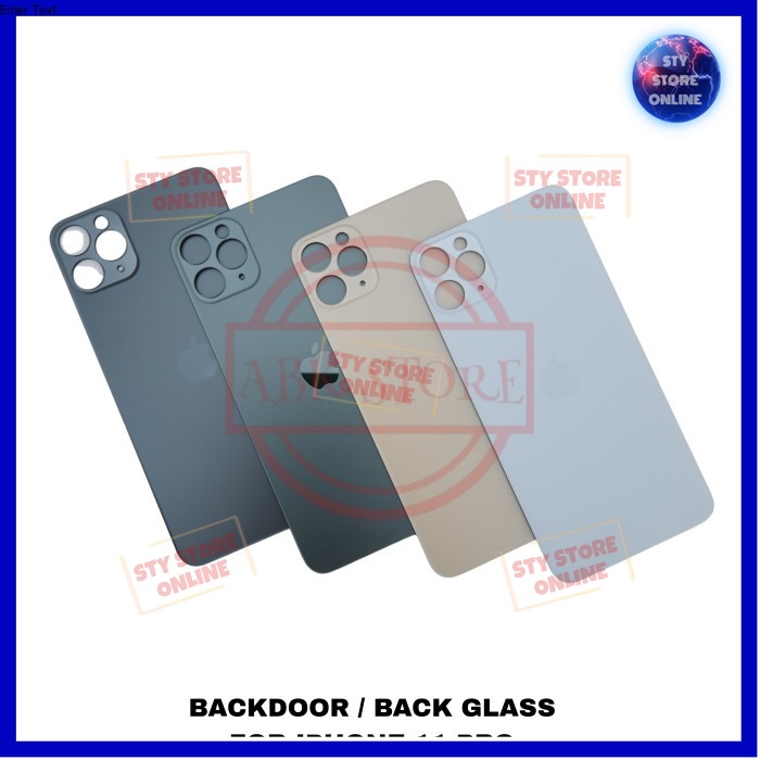 Backdoor Backcover Tutup Belakang Back Casing Iphone 11 Pro Original - Gold