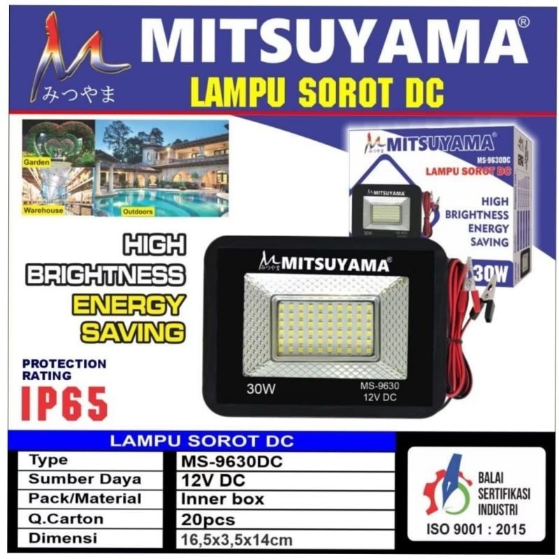 bohlam lampu sorot LED DC 30watt 12v mitsuyama lampu sorot LED 30watt ms 9630DC
