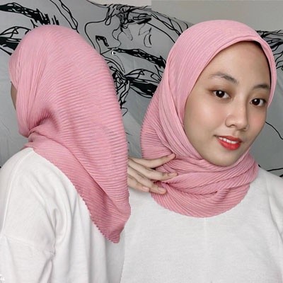 Plisket Jilbab Paris Balqis0125 Voal Polos Kerudung Segi Empat Polos Plisket Daily Hijab Style tb Ke