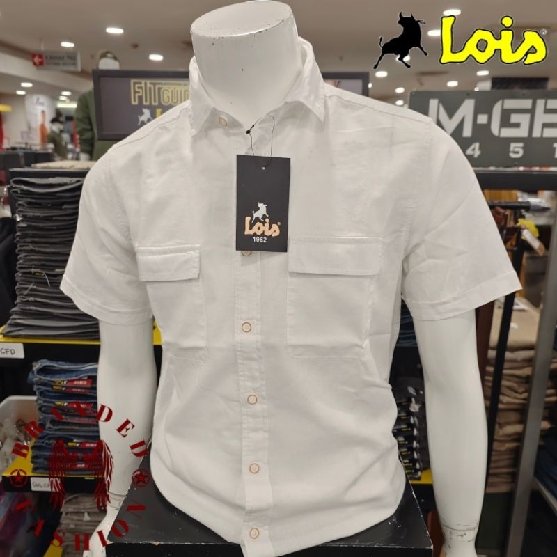 LOIS JEANS KEMEJA LENGAN PENDEK KLSR525 WHITE