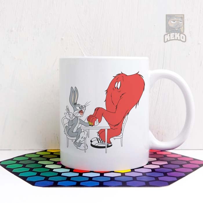 Custom Mug BUGS BUNNY and Gossamer 2 Coffee