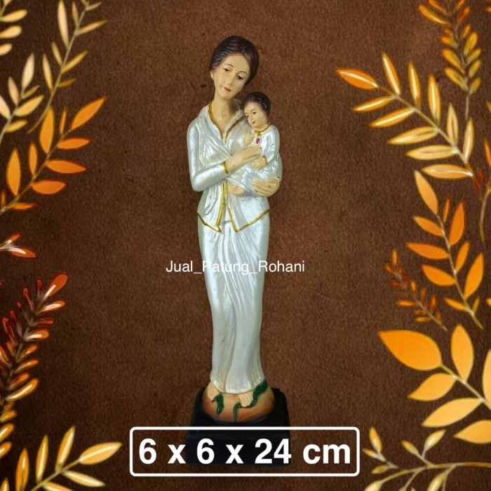 "SKY.LD" -  DISKON Patung Maria Jawa 25 cm - Putih