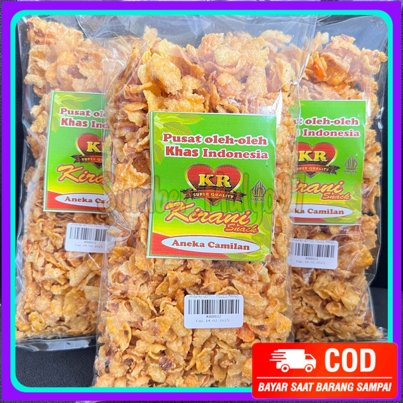 

Keripik Jagung Geprek Gurih Pedas Manis