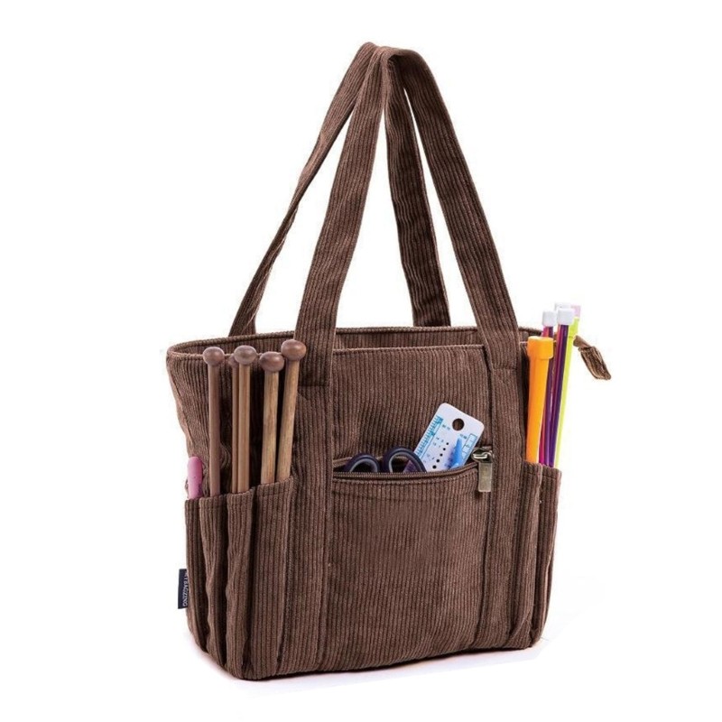 Knitting Organiser Bag Travel Crochet Bag Yarn Storage Organiser Yarn Storage Bag for Crochet Yarn H