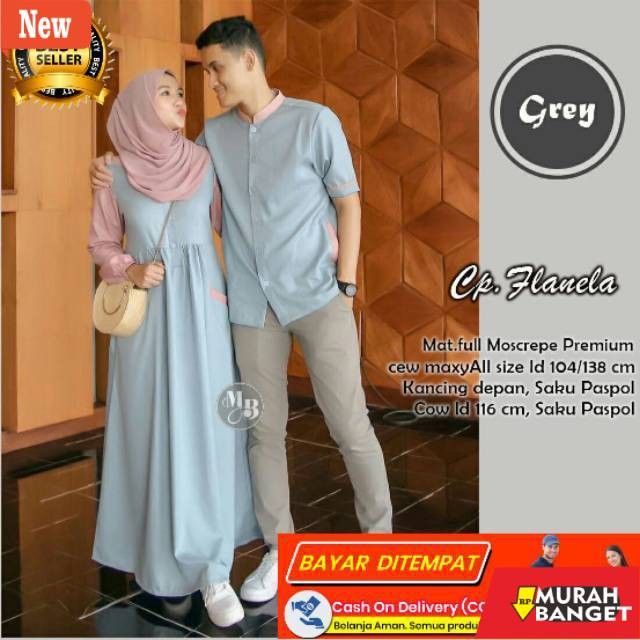 Selamat berbelanja- BAJU GAMIS COUPLE FASHION MUSLIM DRESS KONDANGAN PAKAIAN WANITA GAUN PESTA TUNAN