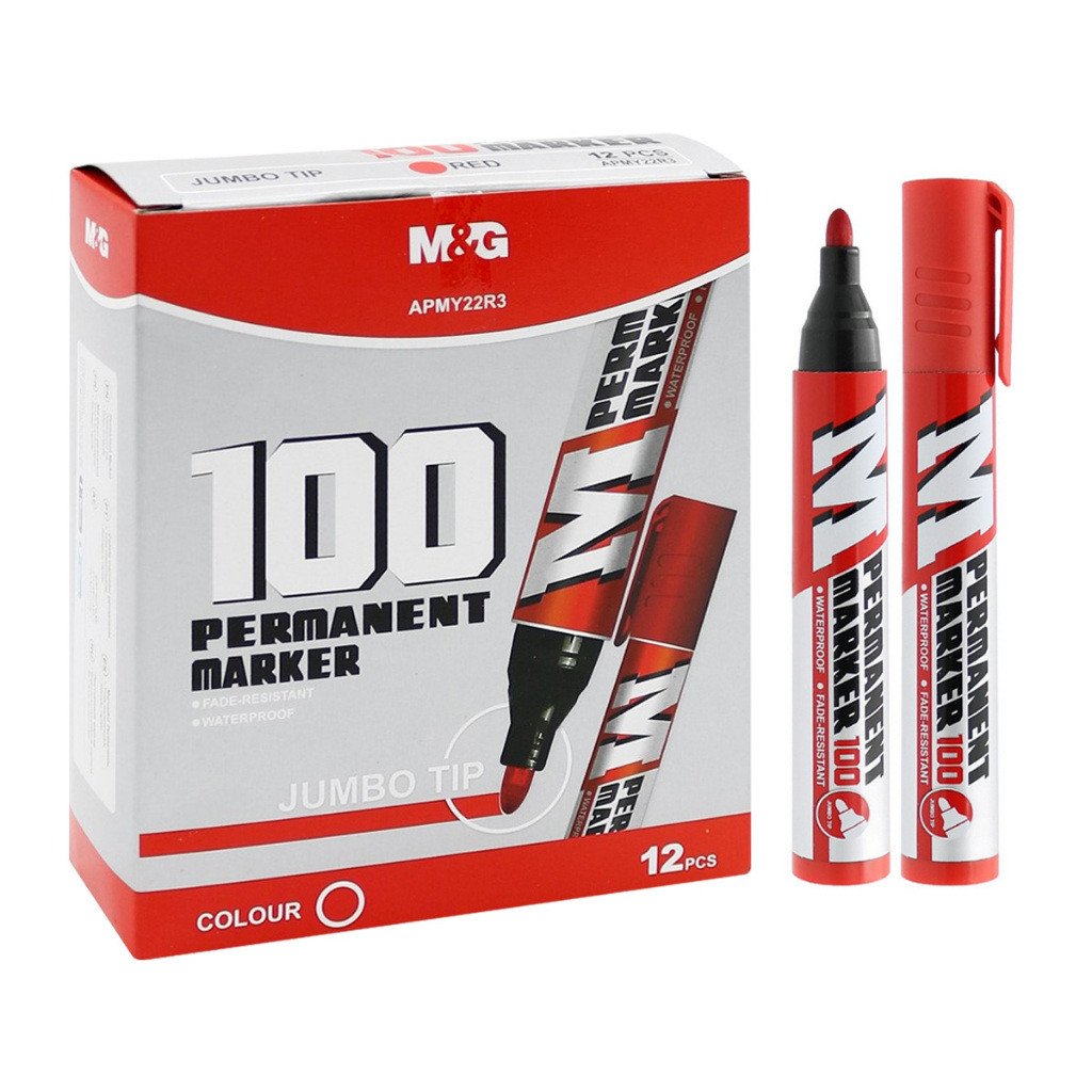 

Spidol Permanent Marker Jumbo Tip 100 M&G APMY22R3 Spidol Tidak Bisa Dihapus