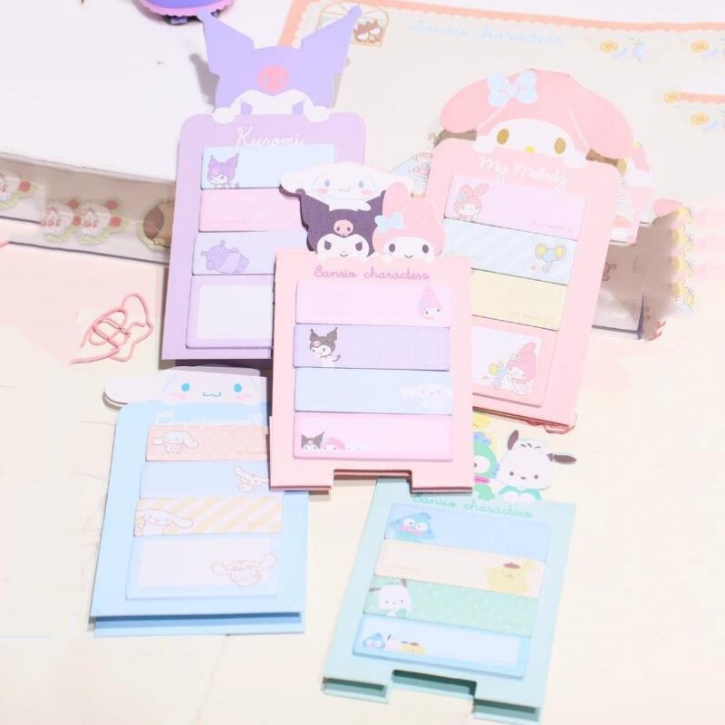

Melody Kuromi Memo Pad Sanrio Cinnamoroll Sticky Notes Stationery Label Notepad Planner Sticker Post School Supplies