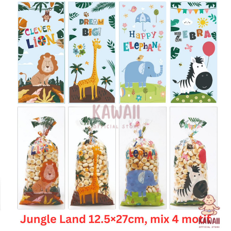 

KS Plastik Kado Hadiah Anak Ultah Karakter Jungleland Isi 50 lembar Plastik Jungleland Kado Hadiah Bingkisan Snack Ulang Tahun Karakter Lucu Plastik Snack Ultah Anak Cowok Cewek Ulang Tahun Plastik Biskuit Permen