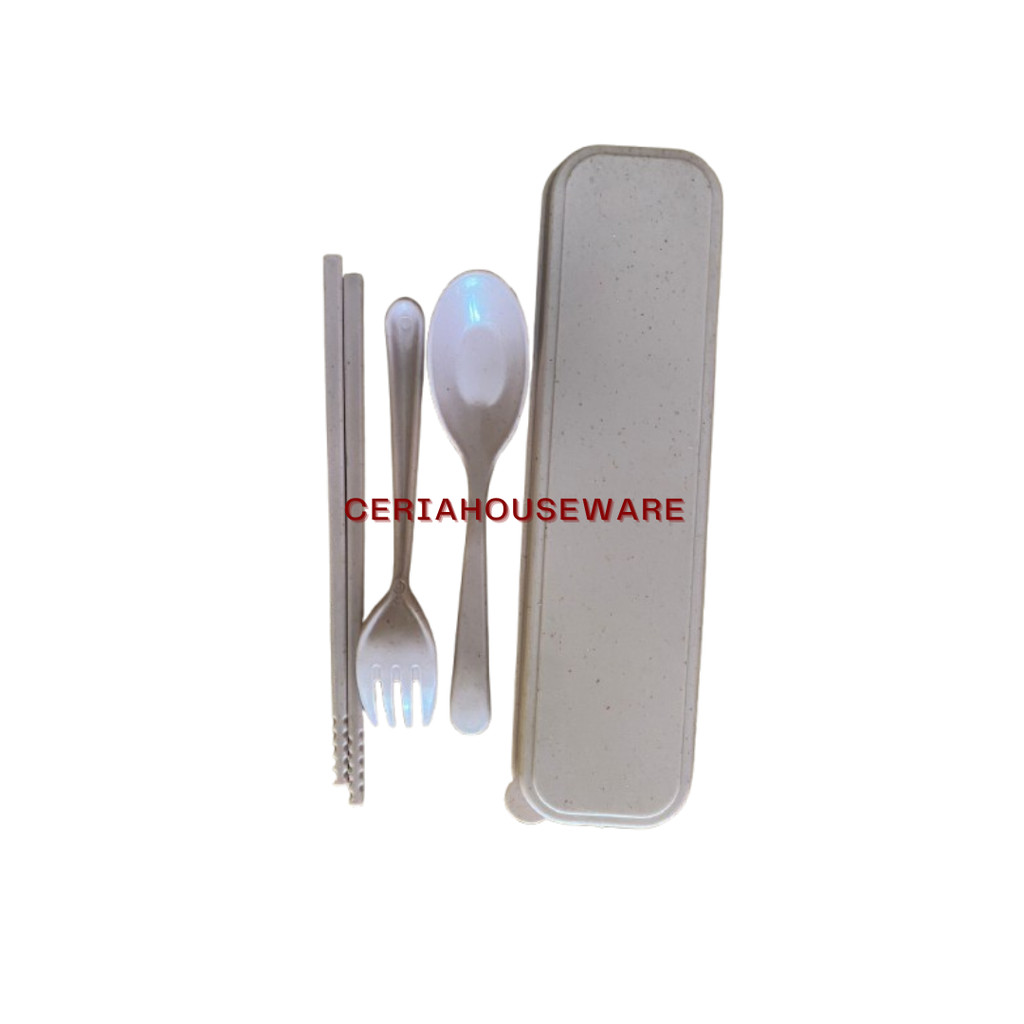 sendok garpu sumpit plastik set