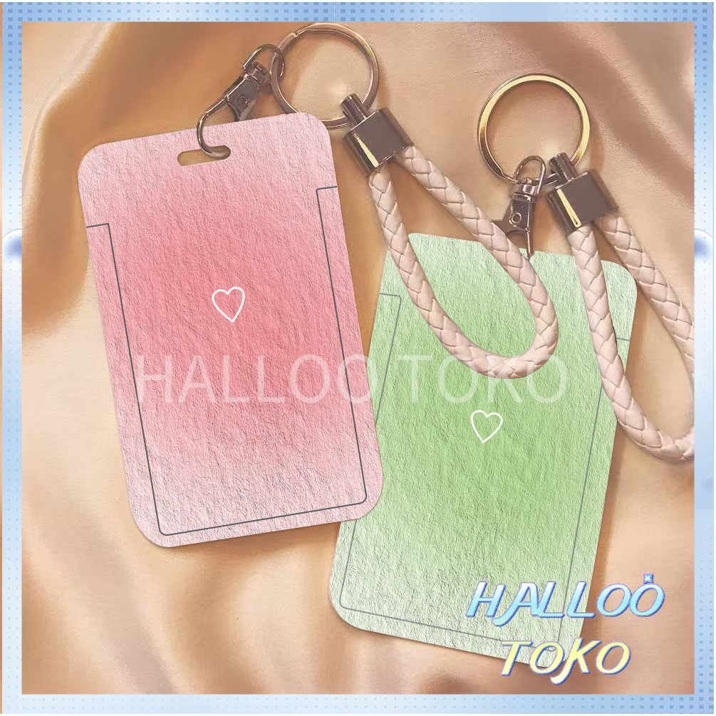 

ID CARD HOLDER MOTIF KAWAII TEMPAT KARTU PHOTOCARD PHOTO CARD Pelindung + Tali,Hati - hati dengan gradasi yang terlihat seperti diwarnai secara semuanya