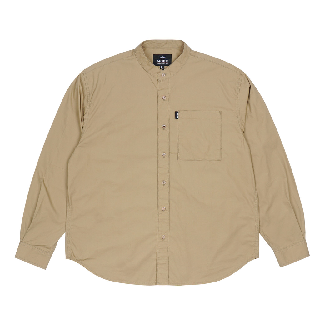 MGee Baju Kemeja Pria Shanghai Koko OVERSIZE Axton C002 Khaky