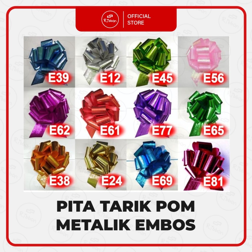 

Pita Tarik POM Metalik Embos 32mm