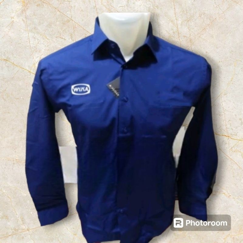 ALISAN Kemeja WIKA Seragam Wika Alisan Biru Lengan Panjang
