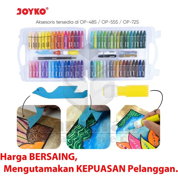 

Crayon Joyko OP-55s / Oil Pastel OP 55s / Krayon Minyak isi 55 Warna