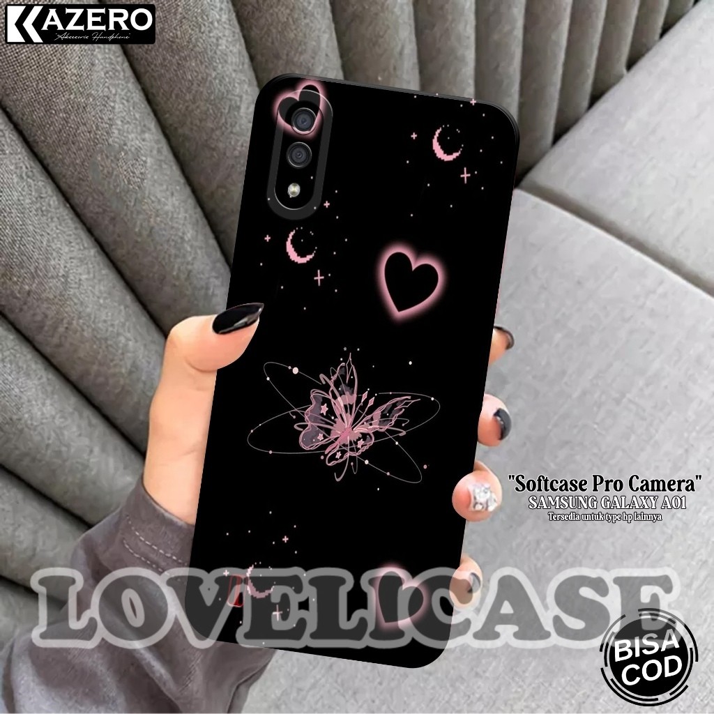 KAZERO - Case Hp Samsung Galaxy A01 - Fashion Case Aesthetic - Pro Camera - Softcase Samsung Galaxy 
